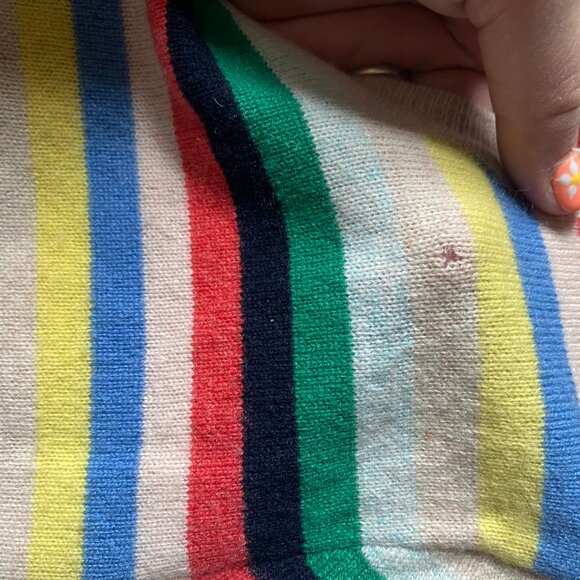 J. Crew Cashmere Striped Short Sleeved Sweater - Picture 3 of 6